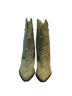 Vintage Pepe Jeans Tan Suede Point Toe Cowboy Boots